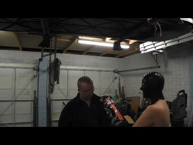 Slut Wife in BDSM Garage Training
