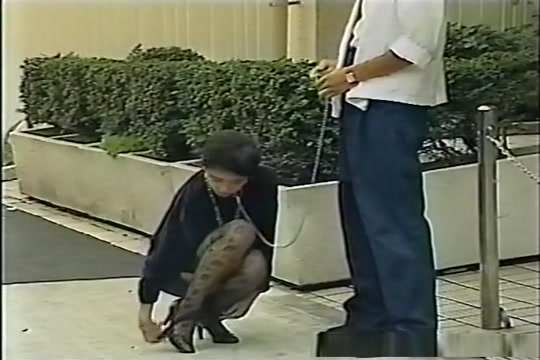 A Japanese girl with an up-do gets humiliated on the street
